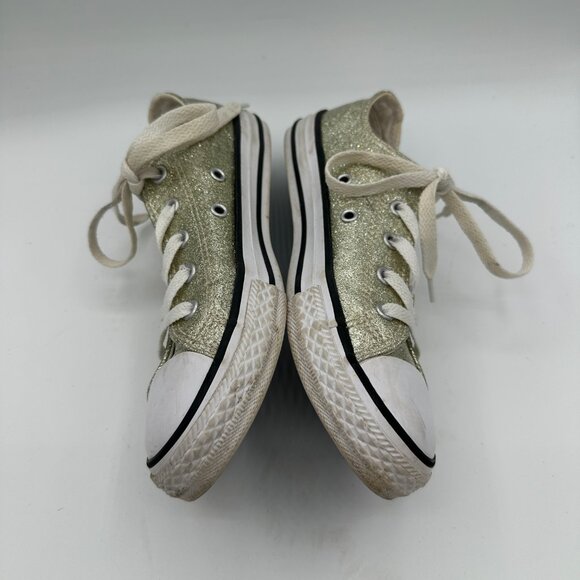 Converse Chuck Taylor All Star Low-Top Sneakers Gold Glitter Girls 2 - Picture 3 of 7